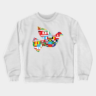 Dove in multicoloured flag design Crewneck Sweatshirt